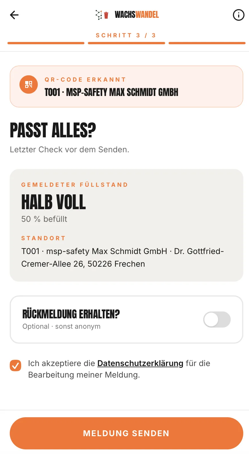 Schritt 3: Letzter Check vor dem Senden